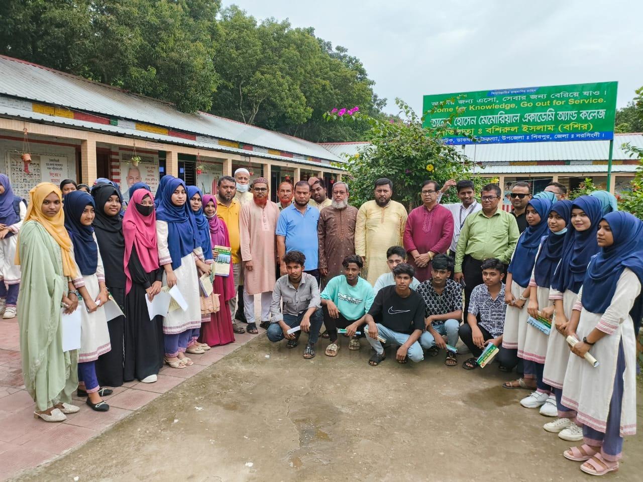 শিবপুরে এসএসসি পরীক্ষায় তালেব হোসেন মেমোরিয়াল একাডেমির চমক অব্যাহত